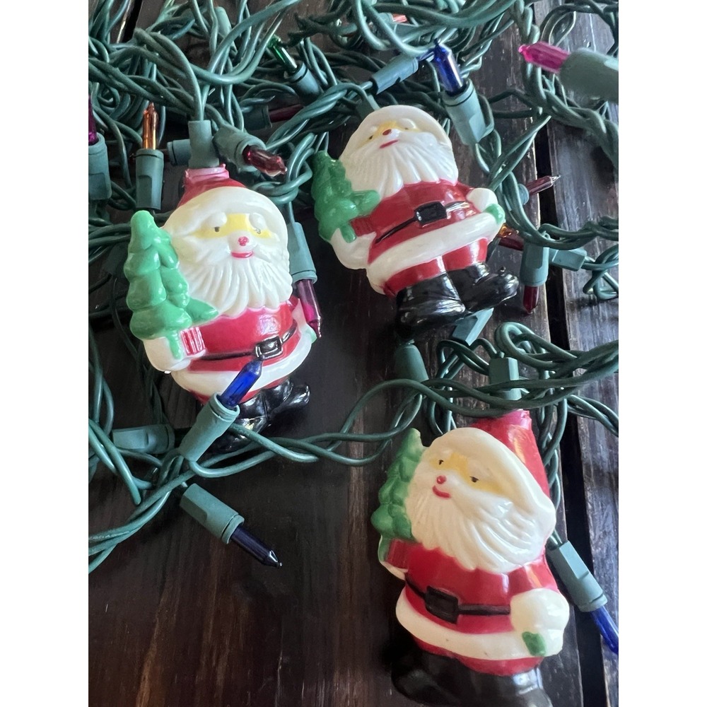 Blow Mold Santa Christmas Light Covers Set Of‎ 6 - Picture 9 of 10